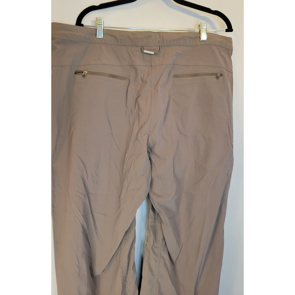 LL Bean Comfort Trail Pants Womens 20 Reg Taupe Hiking Stretch Cargo OHMN3 - Picture 4 of 7